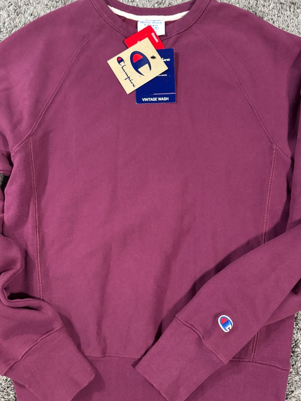 Champion Plum Vintage Wash Crewneck Sweatshirt